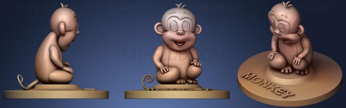 3D модель Модель статуи обезьяны (STL)
